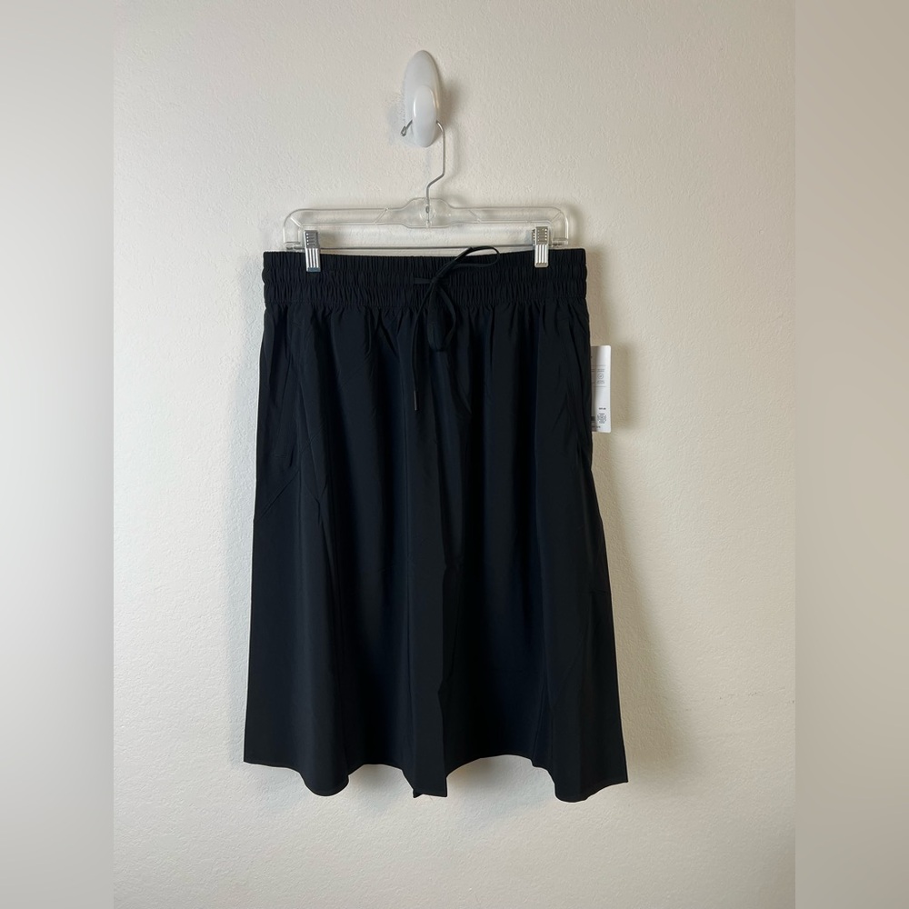 Athleta Arrival Black A-line Work Vacation Travel Elastic Waist Drawstring Skirt - Picture 2 of 16